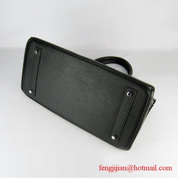 Hermes Birkin 42cm Togo Leather Bag 6109 Black silver padlock Hermes Birkin 42cm Togo Leather Bag 6109 Black silver padlock